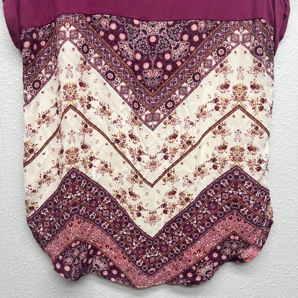 Rewind Mixed Media Bohemian Fairy Lightweight Floral Chiffon Womens Top Small - Picture 7 of 10